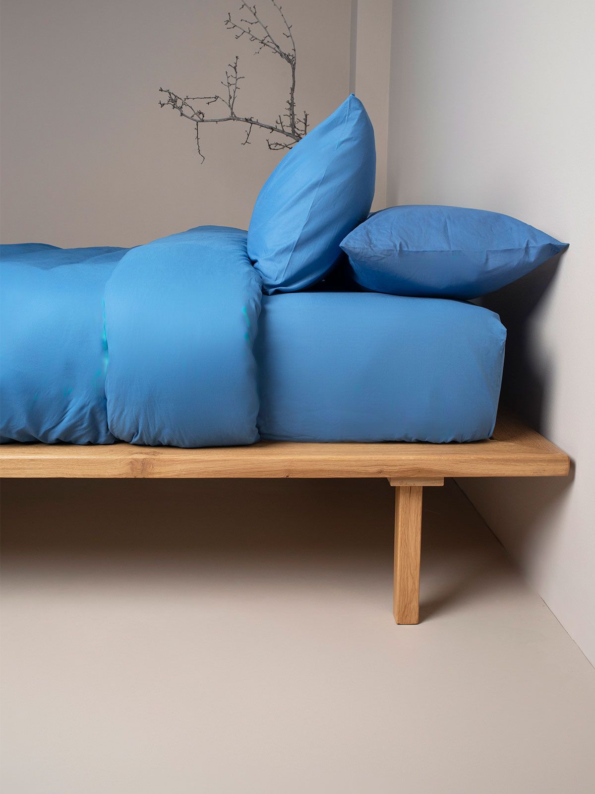 Σετ Σεντόνια Cotton Feelings 104 Blue Διπλό με λάστιχο (150×205+30)