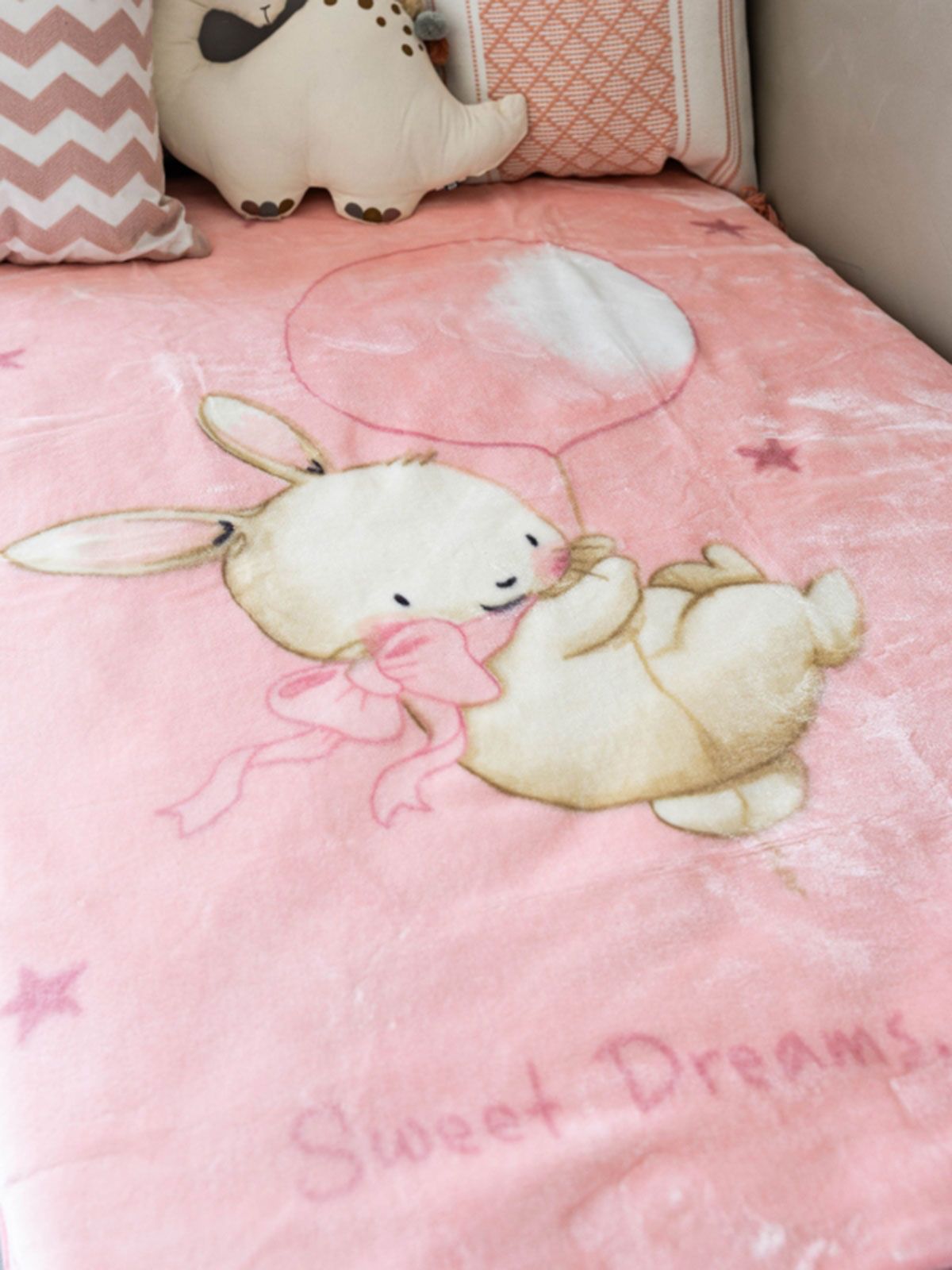 Κουβέρτα Βελουτέ Κούνιας 1545 Pink 110×140