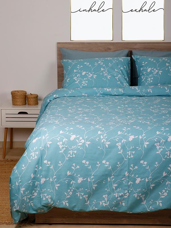 Σετ Σεντόνια Cotton Feelings 924 Aqua King Size (260×270)