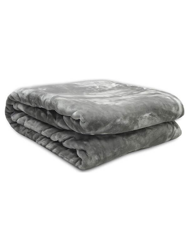 Κουβέρτα βελούδινη Iris Grey Υπέρδιπλη (220×240)