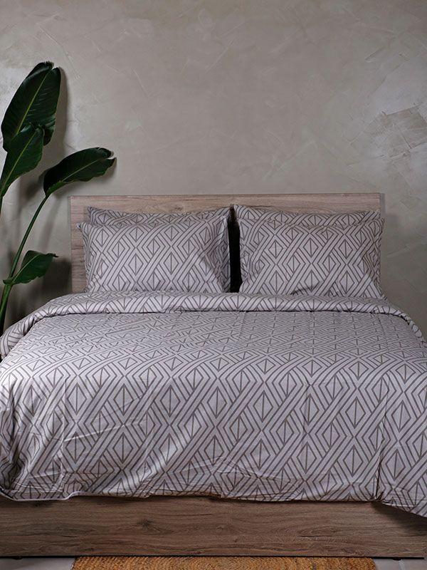 Παπλωματοθήκη Cotton Feelings 2042 Grey Υπέρδιπλη (230×250)