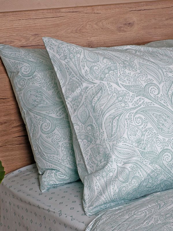 Μαξιλαροθήκες Cotton Feelings 2040 Aqua 50×70