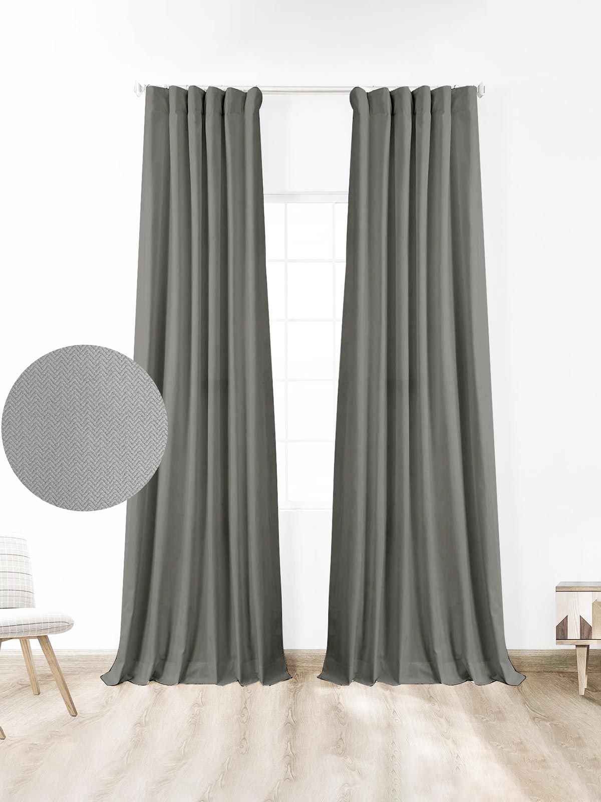 Κουρτίνα μπλακάουτ Foresta Grey 145×280