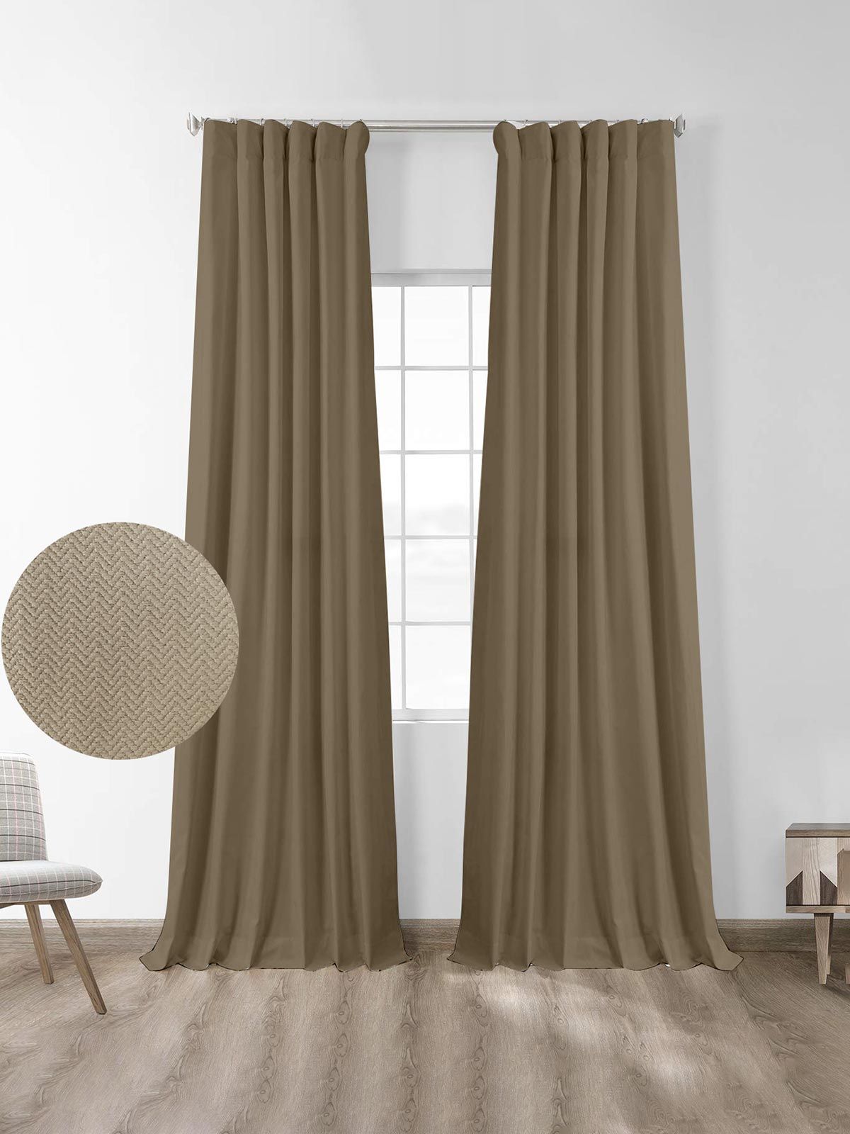 Κουρτίνα μπλακάουτ Foresta Mocha 145×280