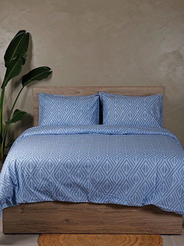Παπλωματοθήκη Cotton Feelings 2042 Blue Υπέρδιπλη (230×250)