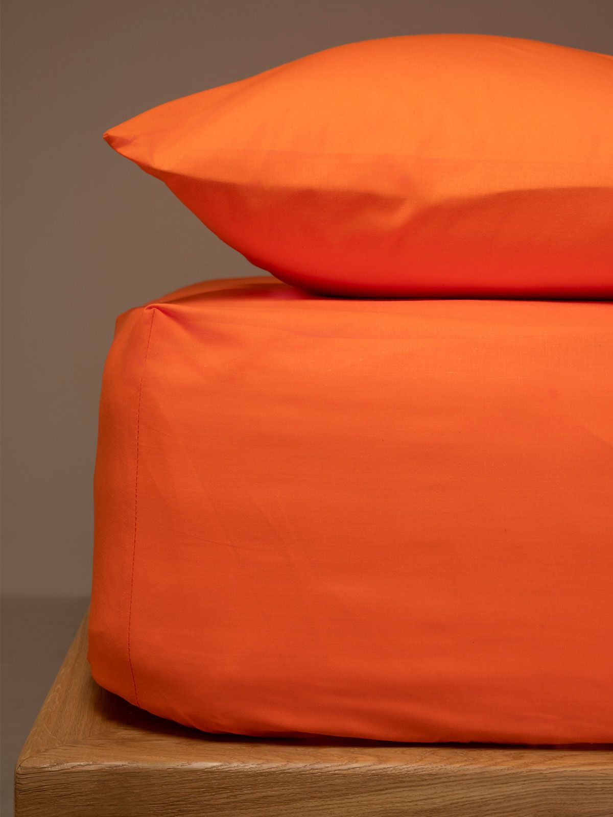 Κατωσέντονο Menta με λάστιχο 7 Orange Διπλό (160×200+40)