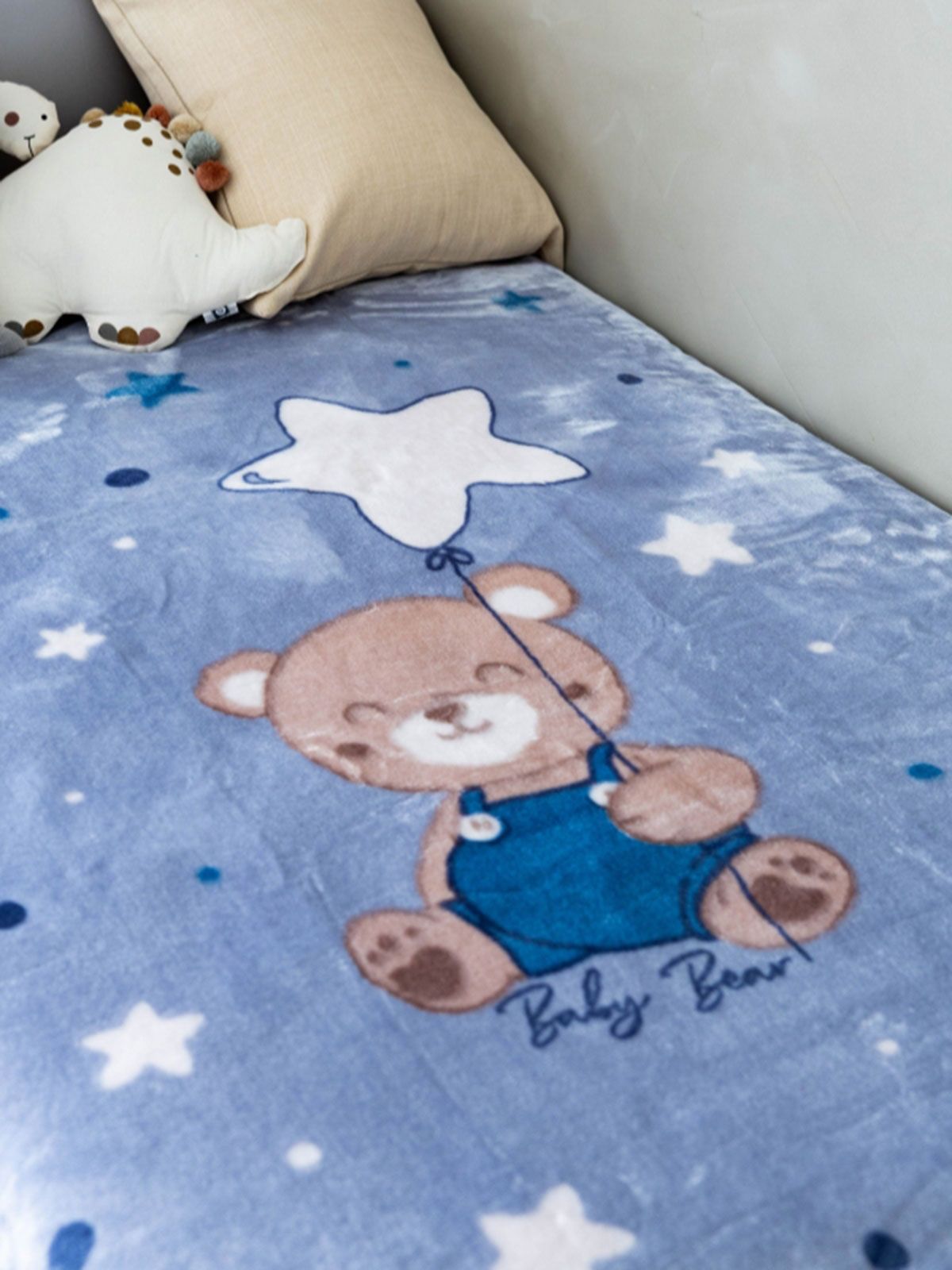 Κουβέρτα Βελουτέ Κούνιας 1571 Blue 110×140