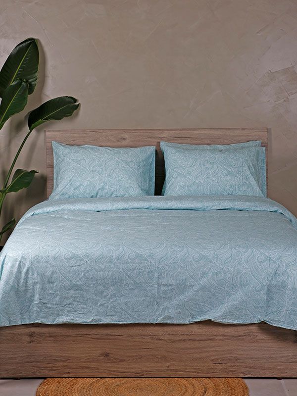 Παπλωματοθήκη Cotton Feelings 2040 Aqua Υπέρδιπλη (230×250)