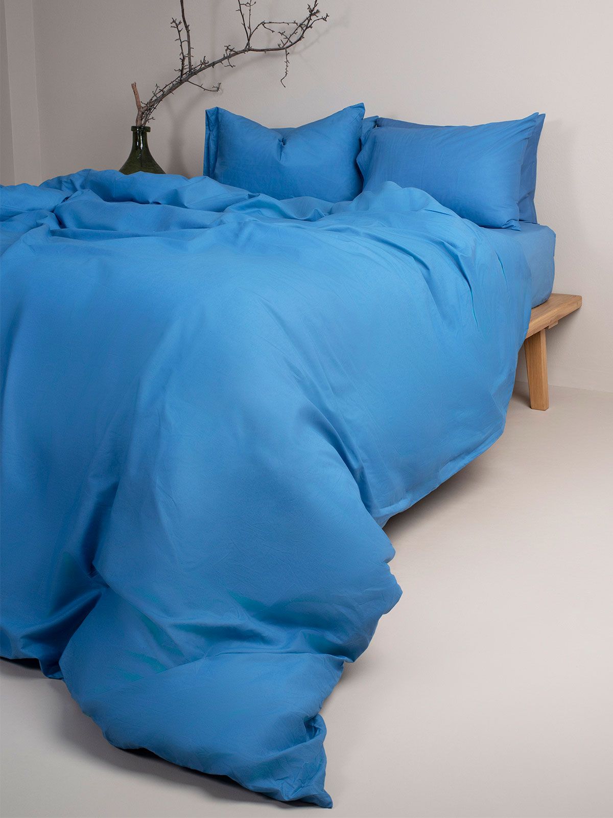 Σετ Σεντόνια Cotton Feelings 104 Blue Υπέρδιπλο (235×270)