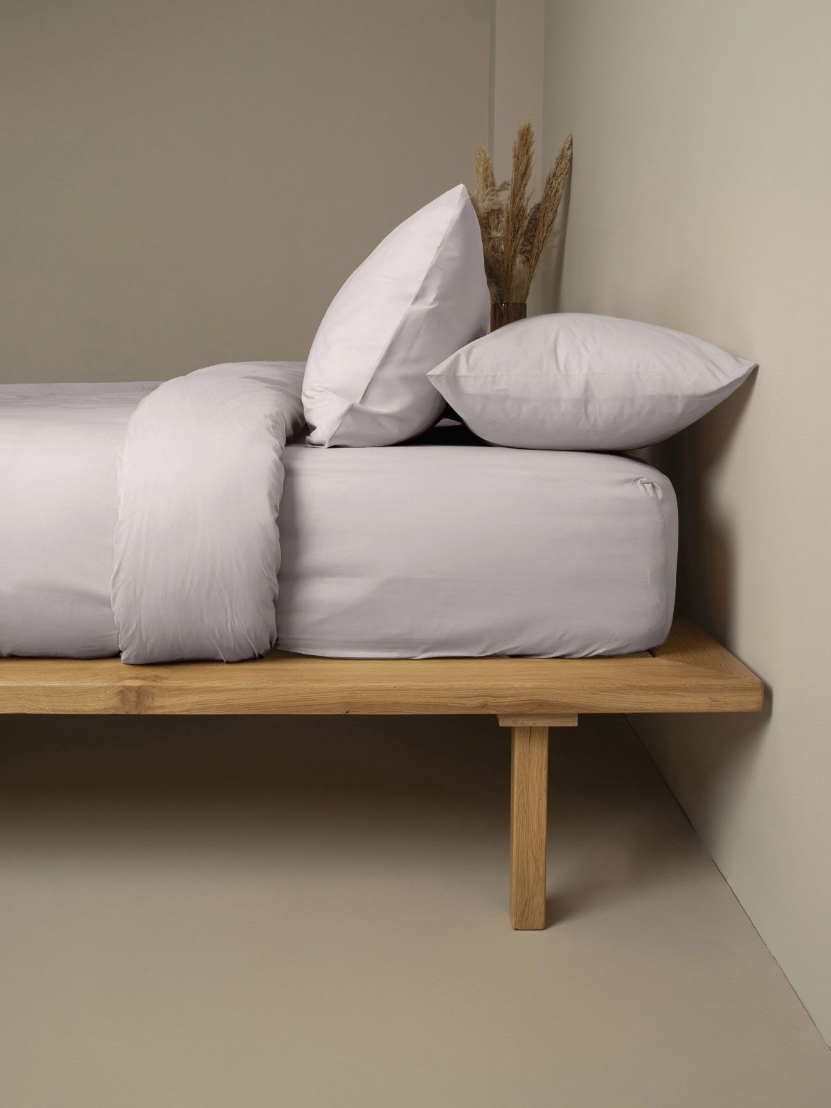 Σετ Σεντόνια Cotton Feelings 106 Light Grey Υπέρδιπλο με λάστιχο (170×205+30)