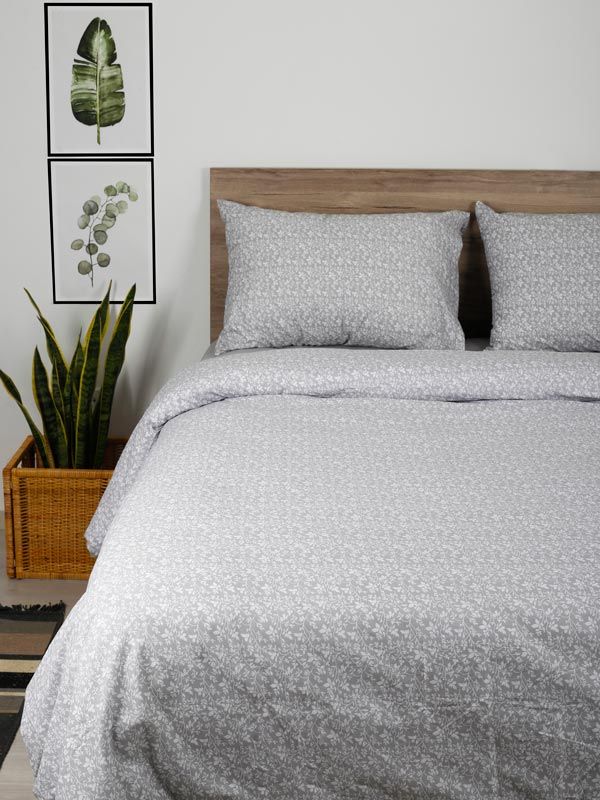 Παπλωματοθήκη Cotton Feelings 920 Grey Υπέρδιπλη (230×250)
