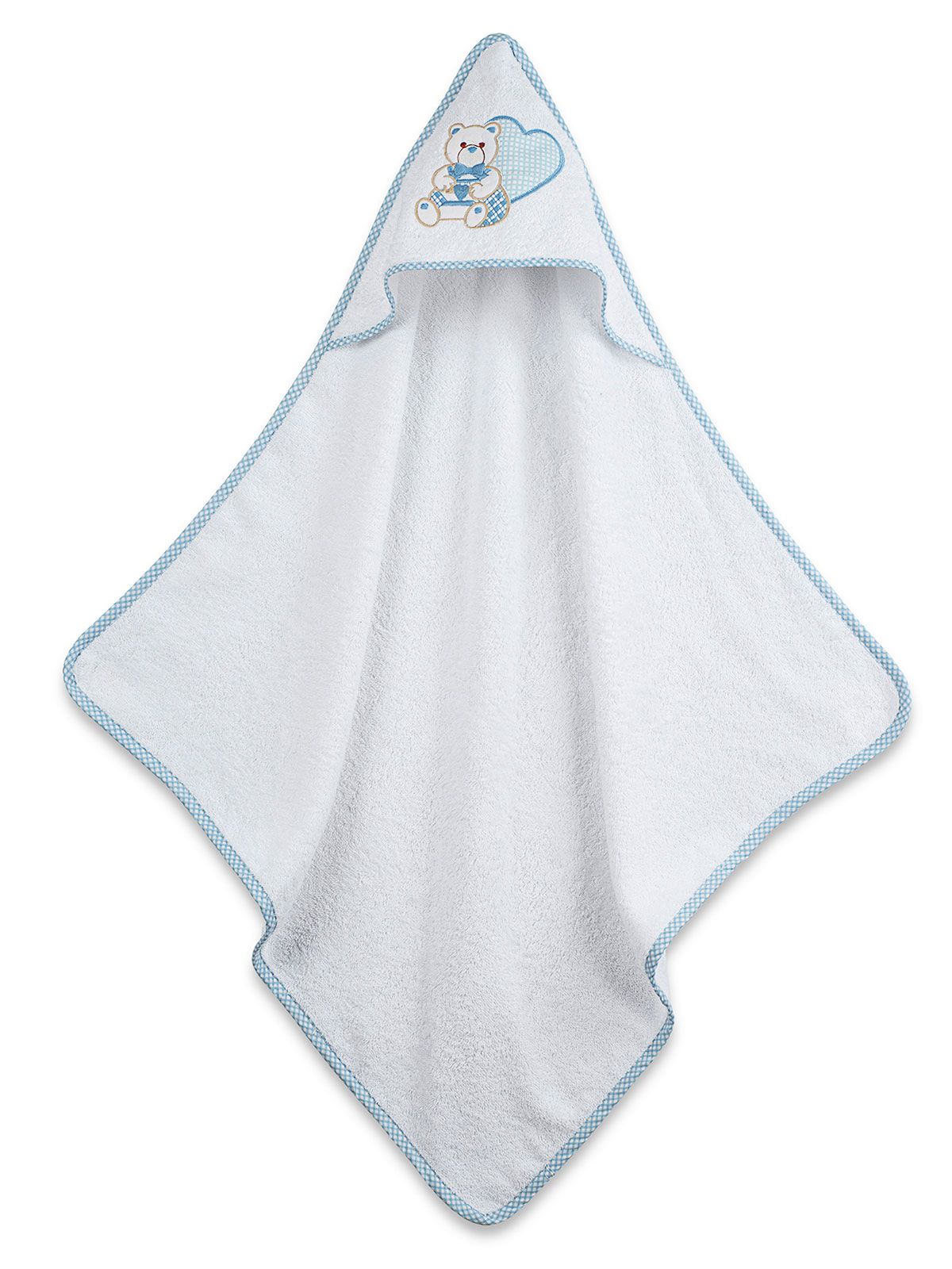 Κάπα κεντητή Heart Blue 75×75