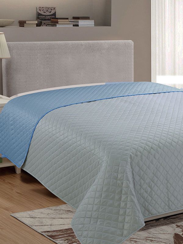 Κουβερλί Fiber Grey/Blue Υπέρδιπλο (220×240)