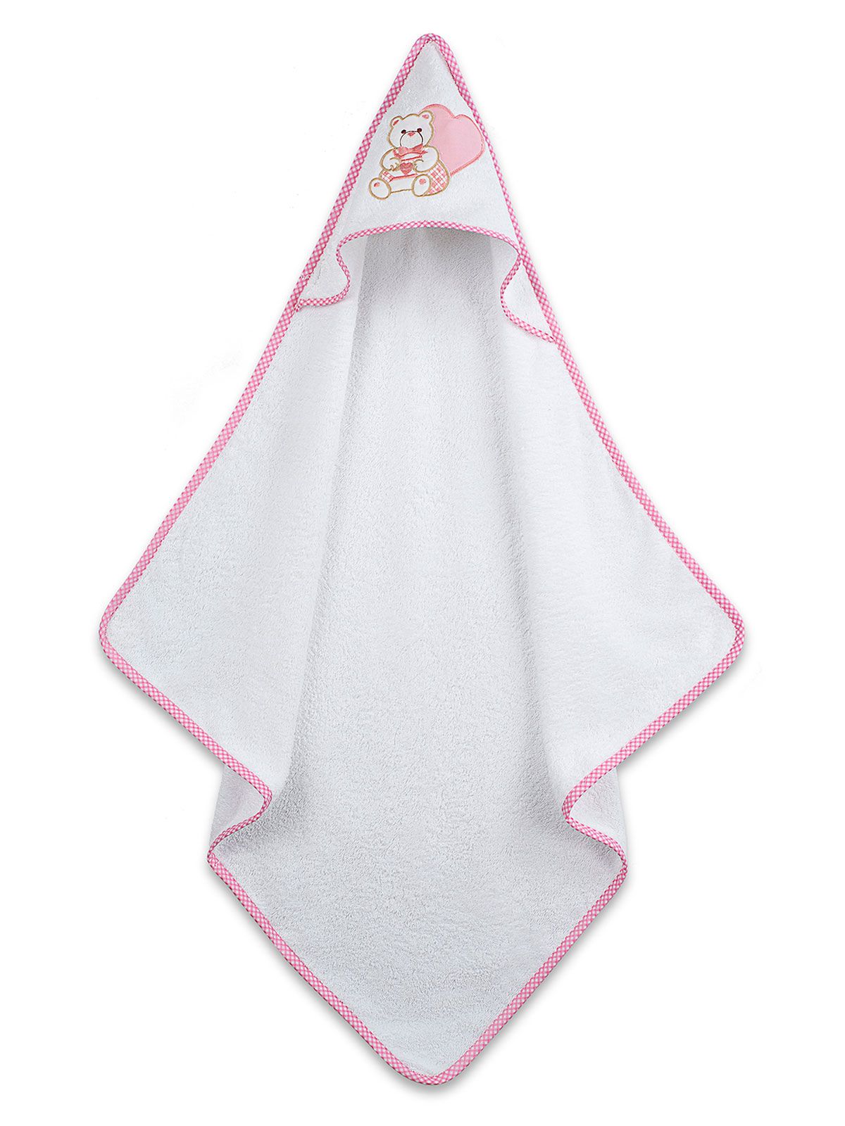 Κάπα κεντητή Heart Pink 75×75