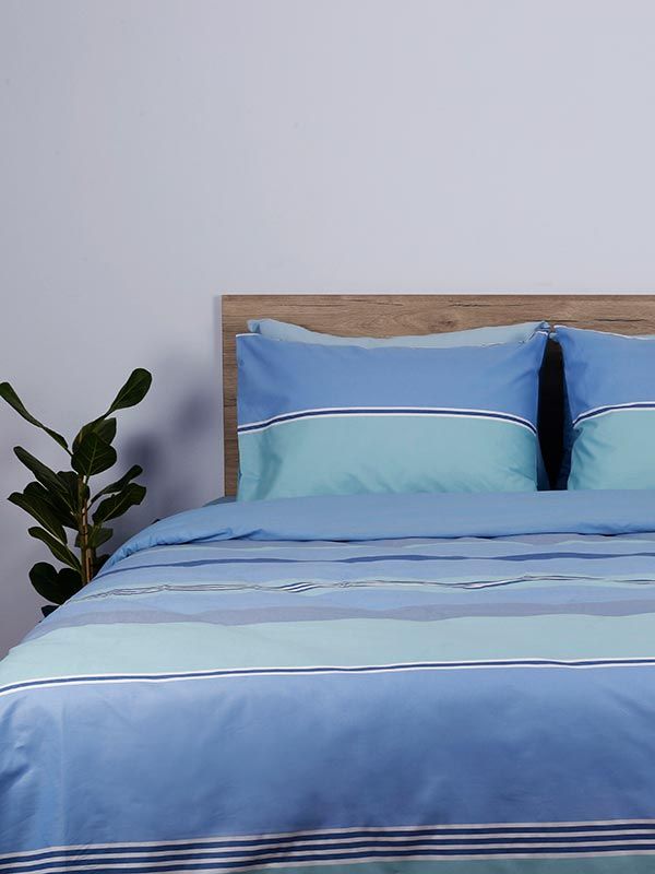 Παπλωματοθήκη Cotton Feelings 2034 Blue Μονή (170×250)