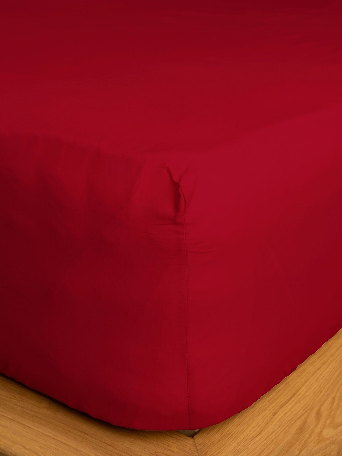 Κατωσέντονο Cotton Feelings με λάστιχο 113 Red Ημίδιπλο (120×200+30)