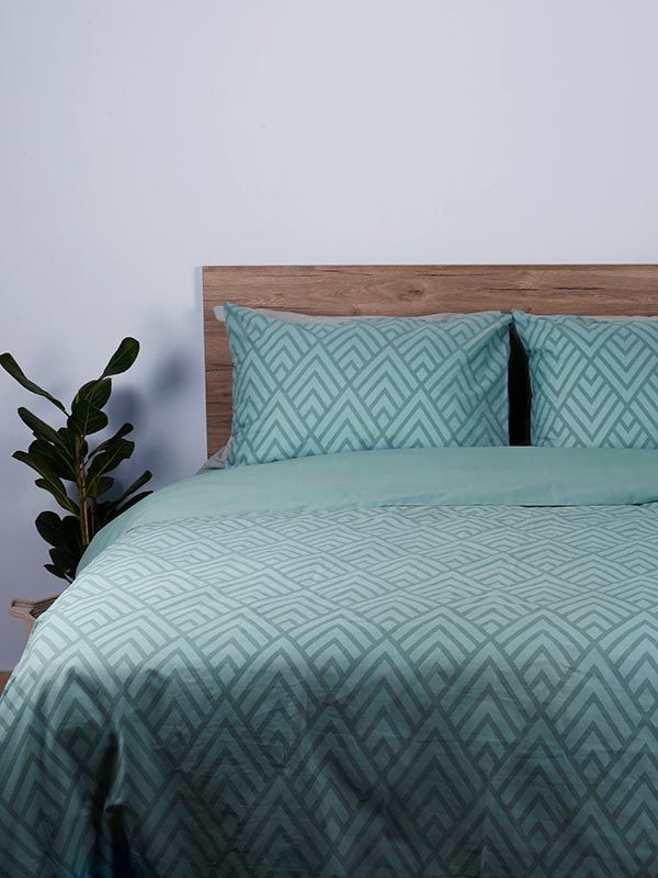 Παπλωματοθήκη Cotton Feelings 2036 Aqua Υπέρδιπλη (230×250)