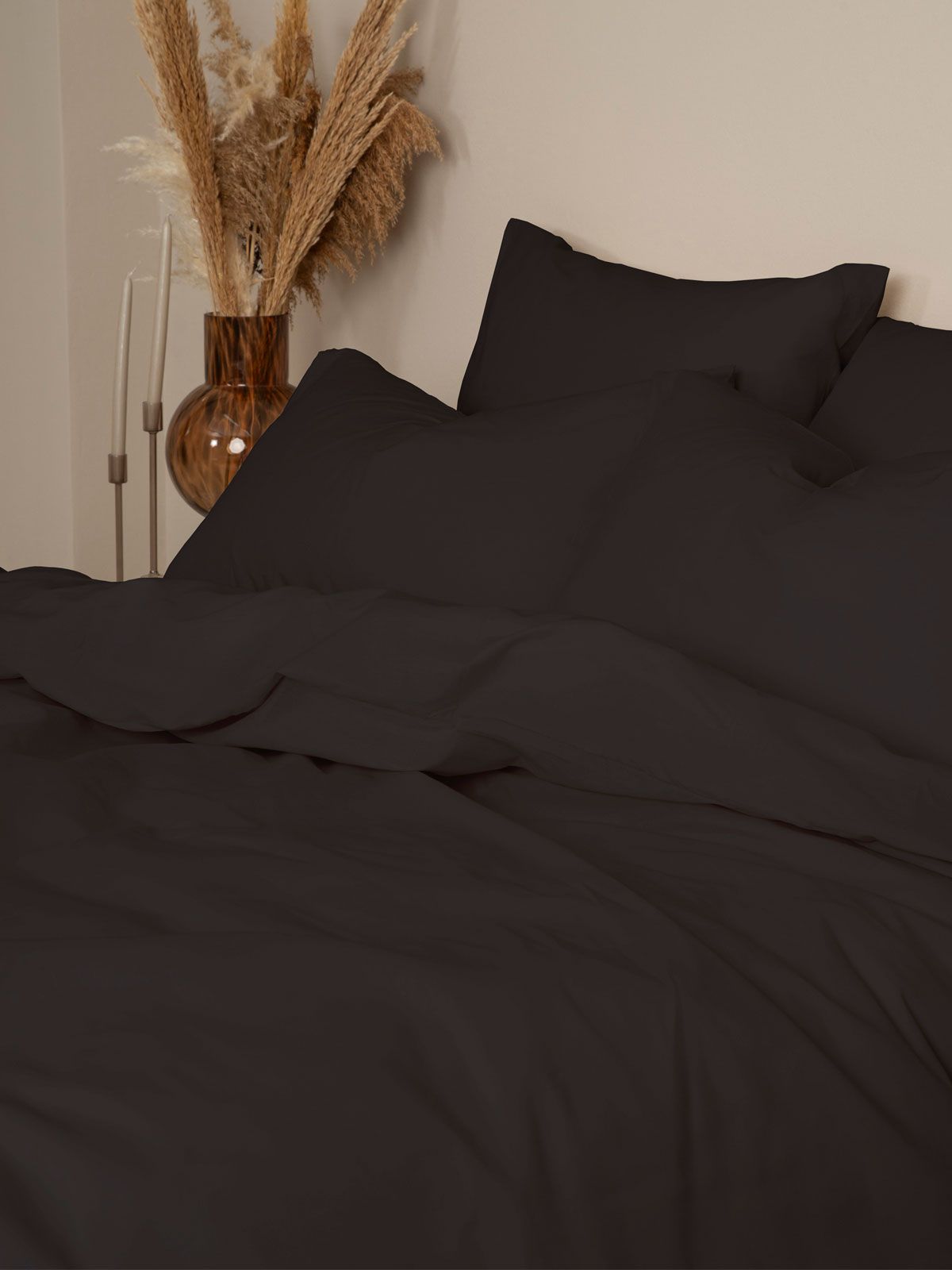 Σετ Σεντόνια Cotton Feelings 111 Black King Size (260×270)