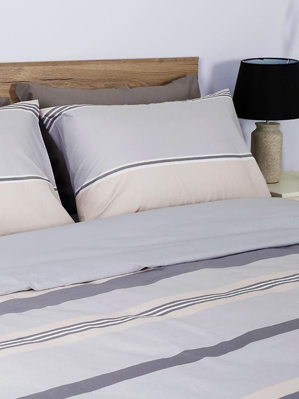 Σετ Σεντόνια Cotton Feelings 2034 Grey Μονό με λάστιχο(105×205+30)