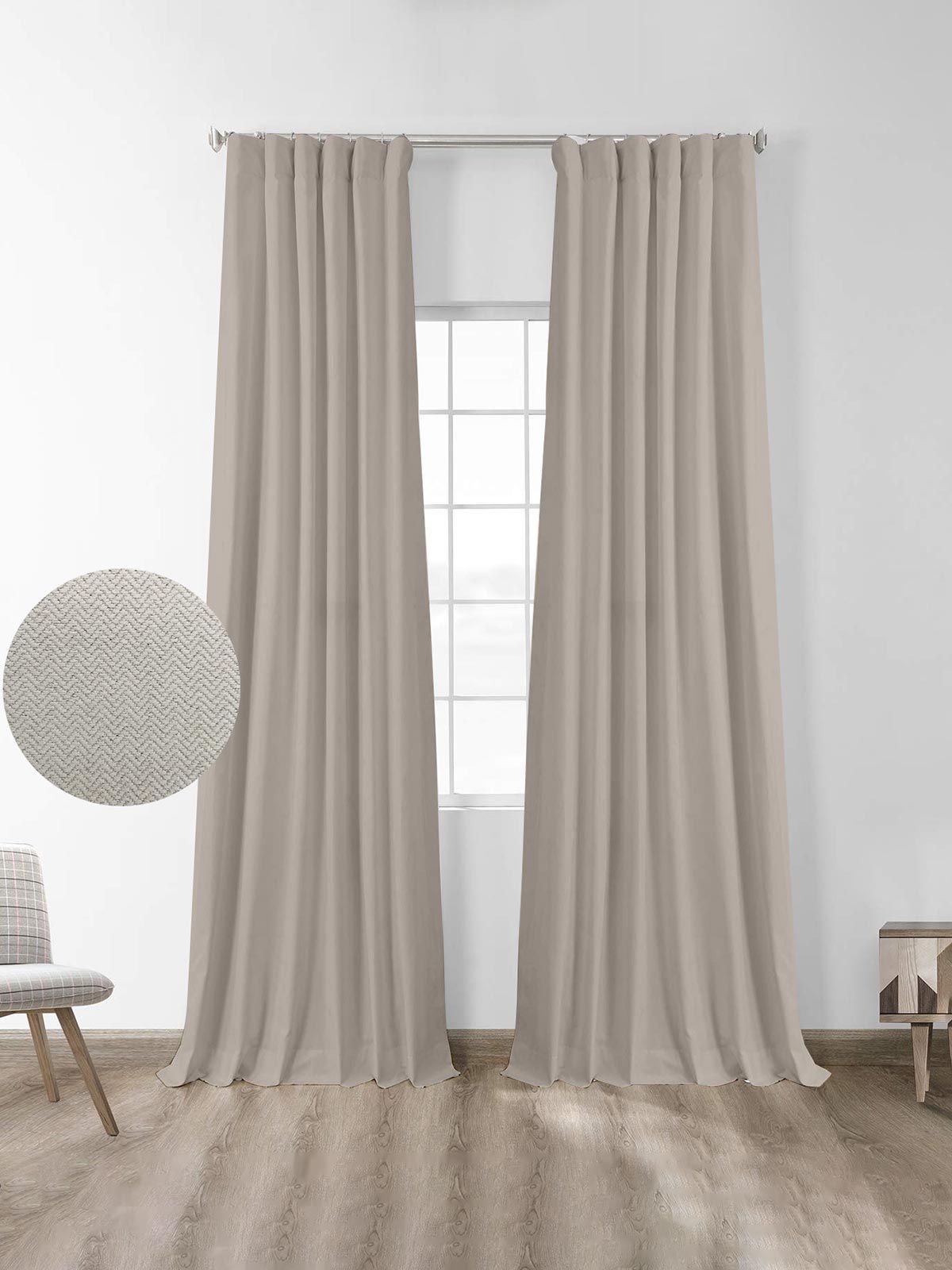 Κουρτίνα μπλακάουτ Foresta Sand 145×280