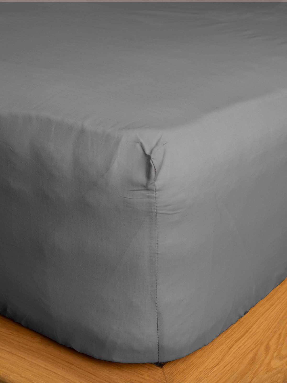 Κατωσέντονο Cotton Feelings με λάστιχο 107 Dark Grey Ημίδιπλο (120×200+30)