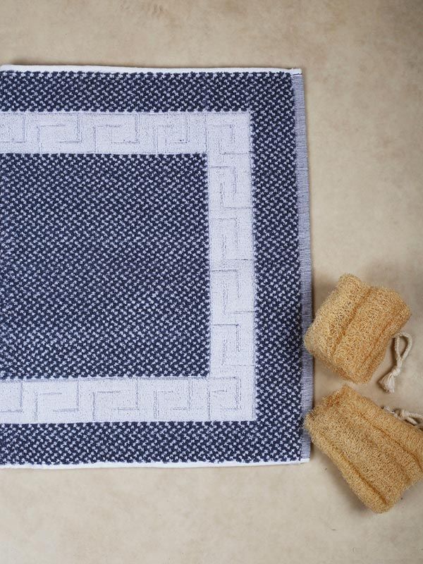 Πατάκι μαίανδρος Grey/White 50×75