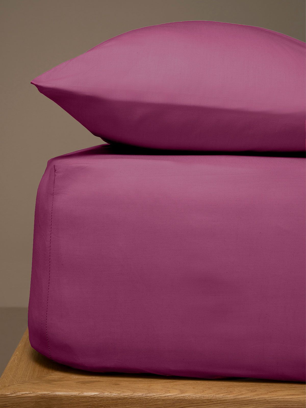 Κατωσέντονο Menta με λάστιχο 10 Mauve Υπέρδιπλο (180×200+25)