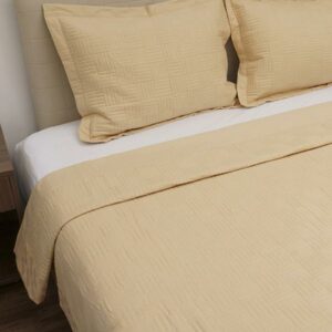 Κουβερλί Percale κεντητό Cream