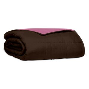Κουβερλί percale μονόχρωμο Brown/Pink