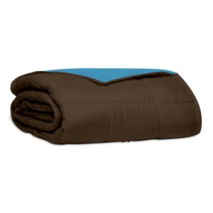Κουβερλί percale μονόχρωμο Brown/Ciel