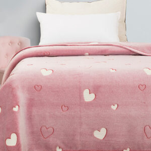 Κουβέρτα φωσφοριζέ κούνιας Hearts Pink