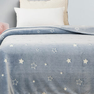 Κουβέρτα Φωσφοριζέ Κούνιας Stars Blue