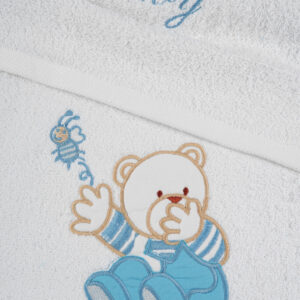 Σετ πετσέτες κεντητές Bear 04 White/Blue