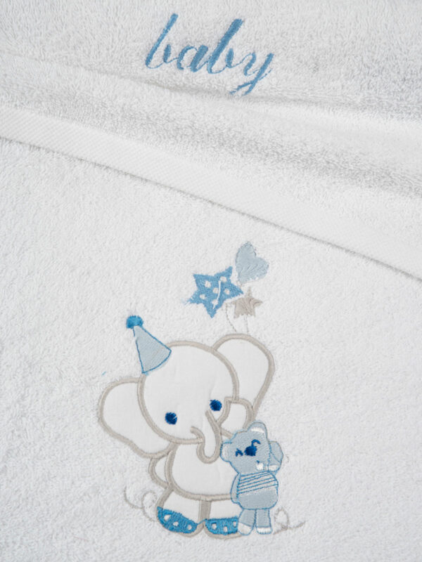 Σετ πετσέτες κεντητές Elephant 03 Blue