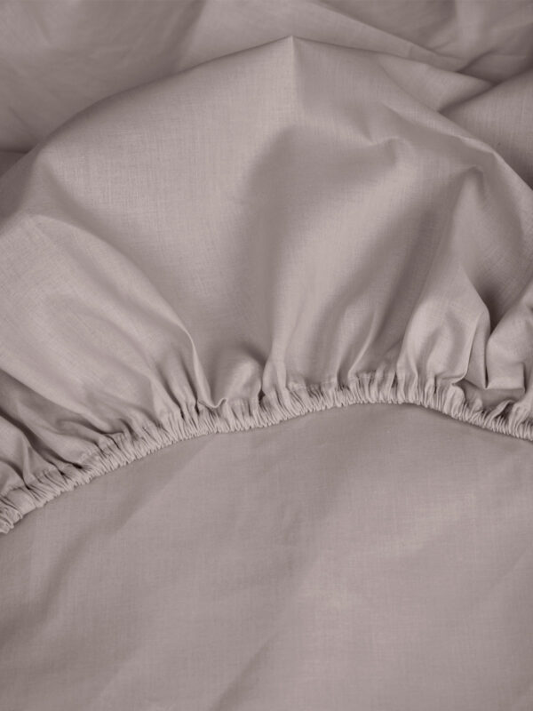 Κατωσέντονο Cotton Feelings με λάστιχο 106 Light Grey Ημίδιπλο (120x200+30) - Image 2