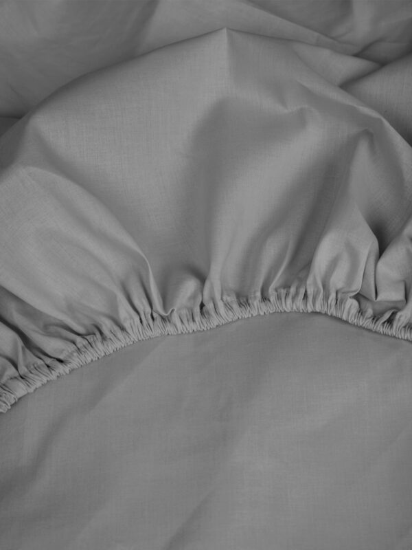 Κατωσέντονο Cotton Feelings με λάστιχο 107 Dark Grey Ημίδιπλο (120x200+30) - Image 2
