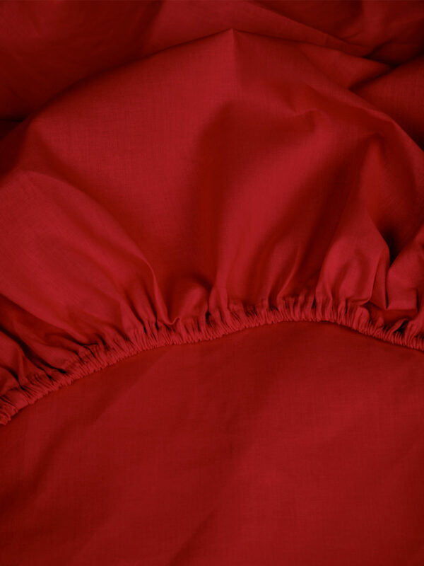 Κατωσέντονο Cotton Feelings με λάστιχο 113 Red Διπλό (160x200+30) - Image 2