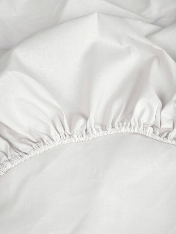 Κατωσέντονο Cotton Feelings με λάστιχο 100 White Υπέρδιπλο (180x200+30) - Image 2