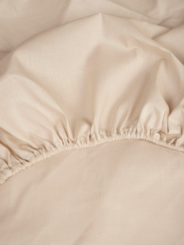 Κατωσέντονο Cotton Feelings με λάστιχο 108 Ecru Υπέρδιπλο (180x200+30) - Image 2