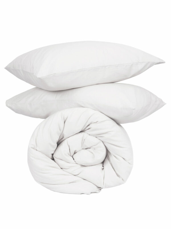 Σετ Σεντόνια Cotton Feelings 100 White Μονό με λάστιχο(105x205+30) - Image 4