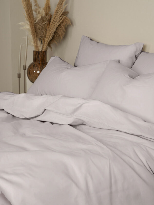 Σετ Σεντόνια Cotton Feelings 106 Light Grey Διπλό με λάστιχο (150x205+30) - Image 2