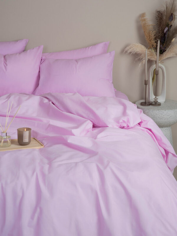 Σετ Σεντόνια Cotton Feelings 102 Lila Διπλό με λάστιχο (150x205+30) - Image 3