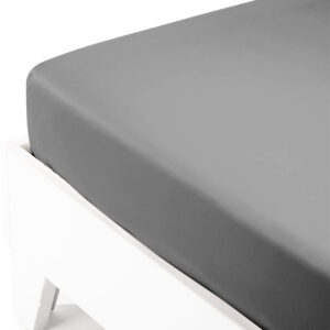 Κατωσέντονο Satin με λάστιχο Dark Grey