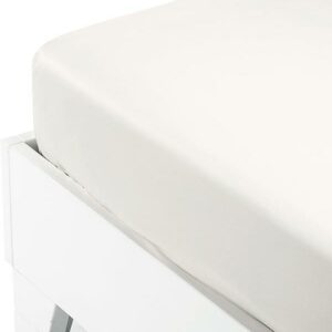 Κατωσέντονο Satin με λάστιχο White