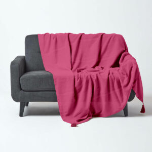 Ριχτάρι Βαμβακερό Υφαντό Fuchsia