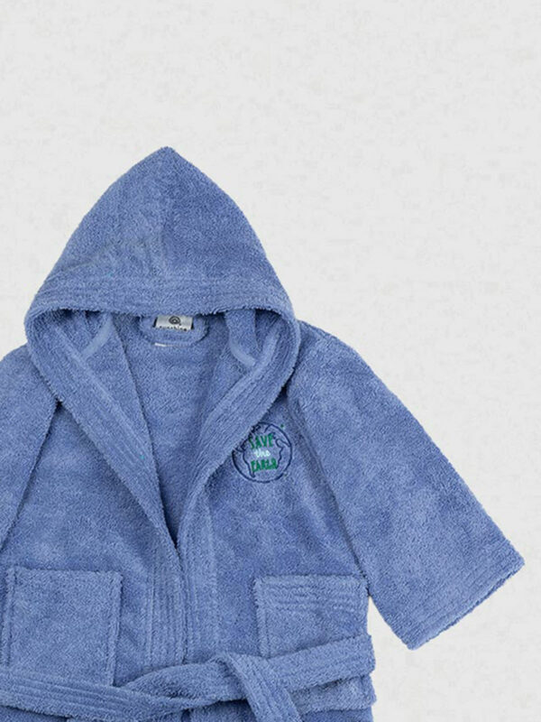 Μπουρνούζι Παιδικό Eco Blue Ηλικία 12-14 - Image 4