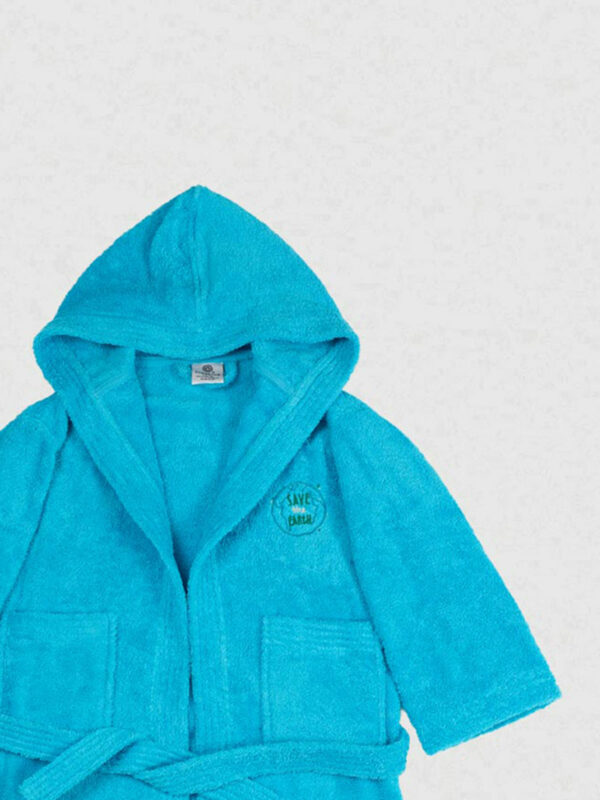 Μπουρνούζι Παιδικό Eco Turquoise Ηλικία 12-14 - Image 4