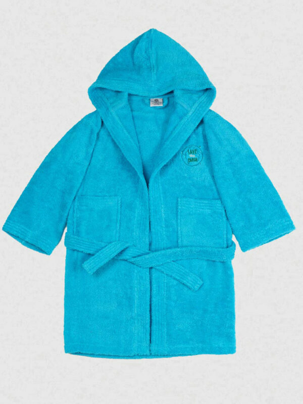 Μπουρνούζι Παιδικό Eco Turquoise Ηλικία 12-14 - Image 3