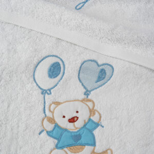Σετ πετσέτες κεντητές Balloon 05 White/Blue