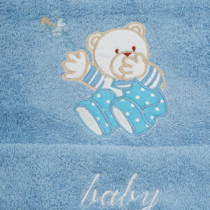 Σετ πετσέτες κεντητές Bear 04 Blue/Blue